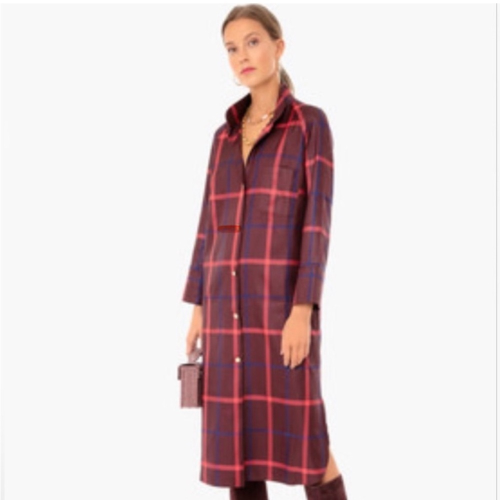 Tuckernuck hickory plaid midi dress NWT